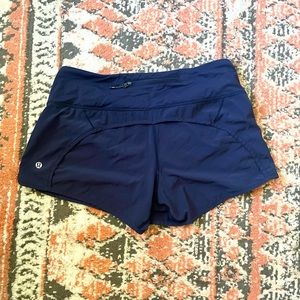 Lululemon Navy Run Speed Shorts- Size: 6 / 4” Inseam